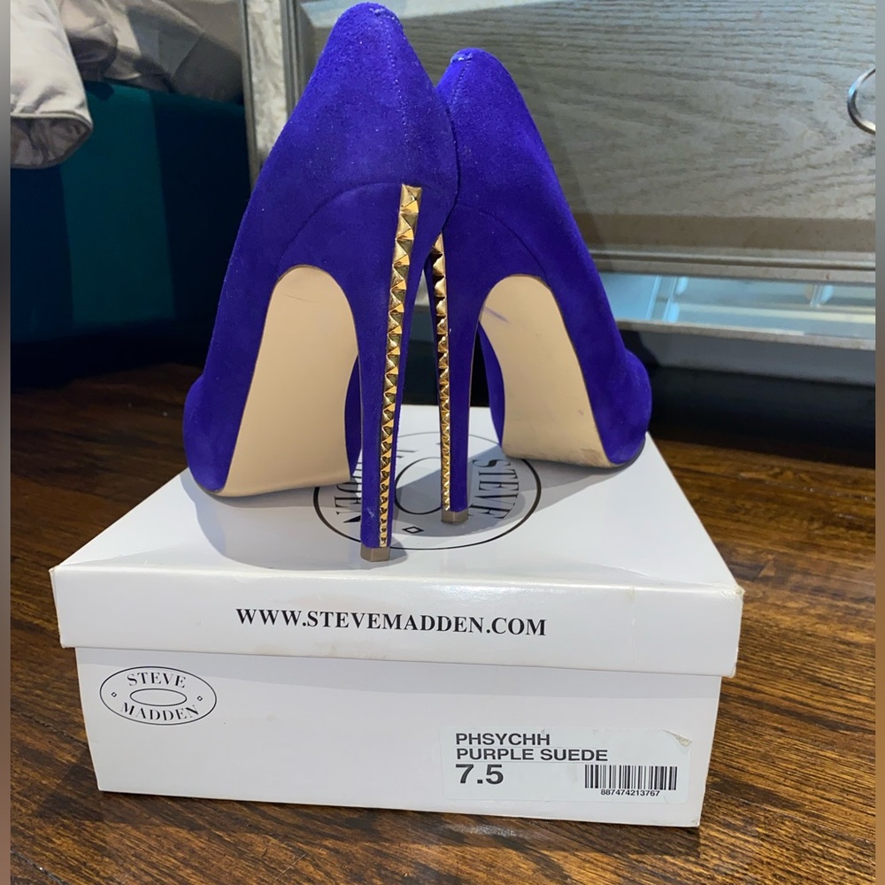 Steve Madden, Phsychh Purple Suede, Size 7.5, Worn Once